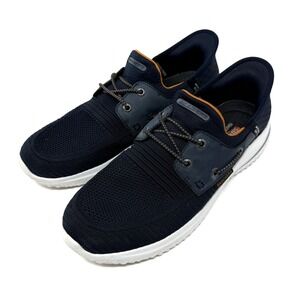Skechers‎ Slip Ins Delson-Roth Navy Mesh Lace Up Casual Sneakers Shoes Mens 9.5